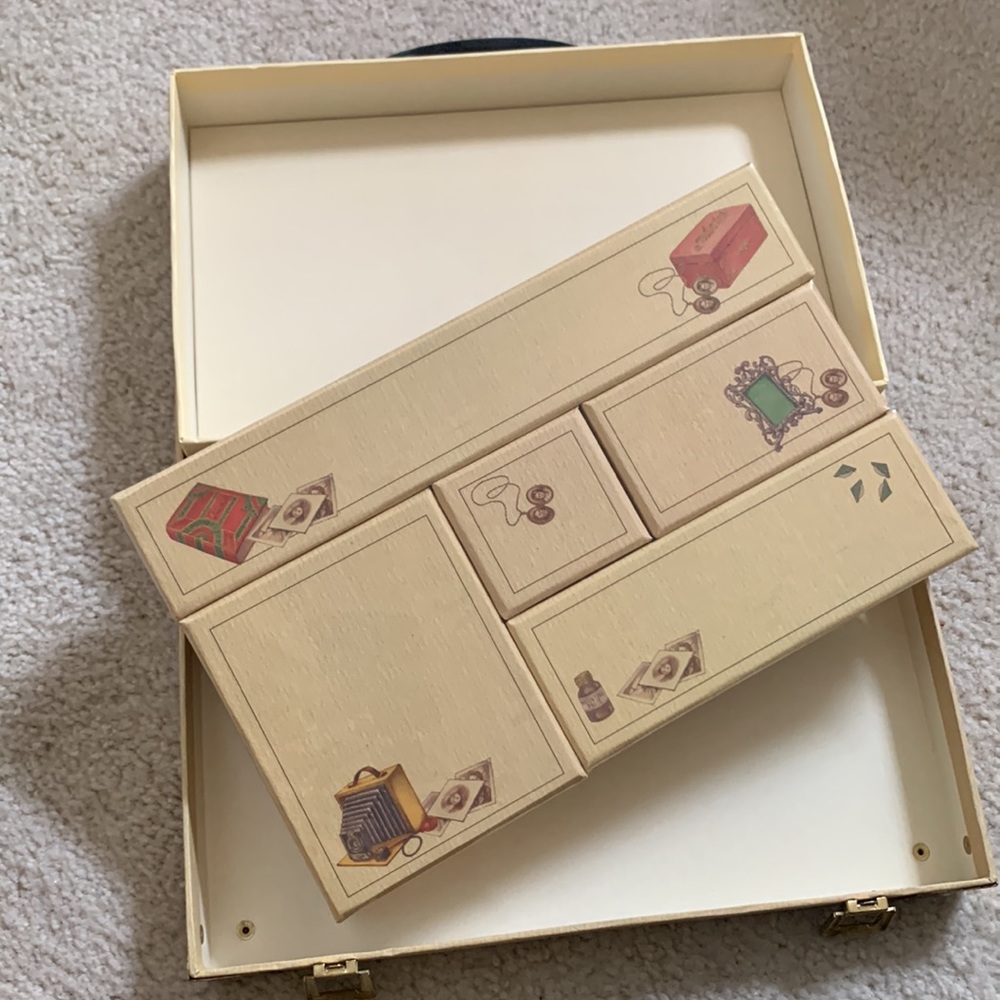 KEEPSAKES box with handle and 5 separate boxes insert - Picture 6 of 8